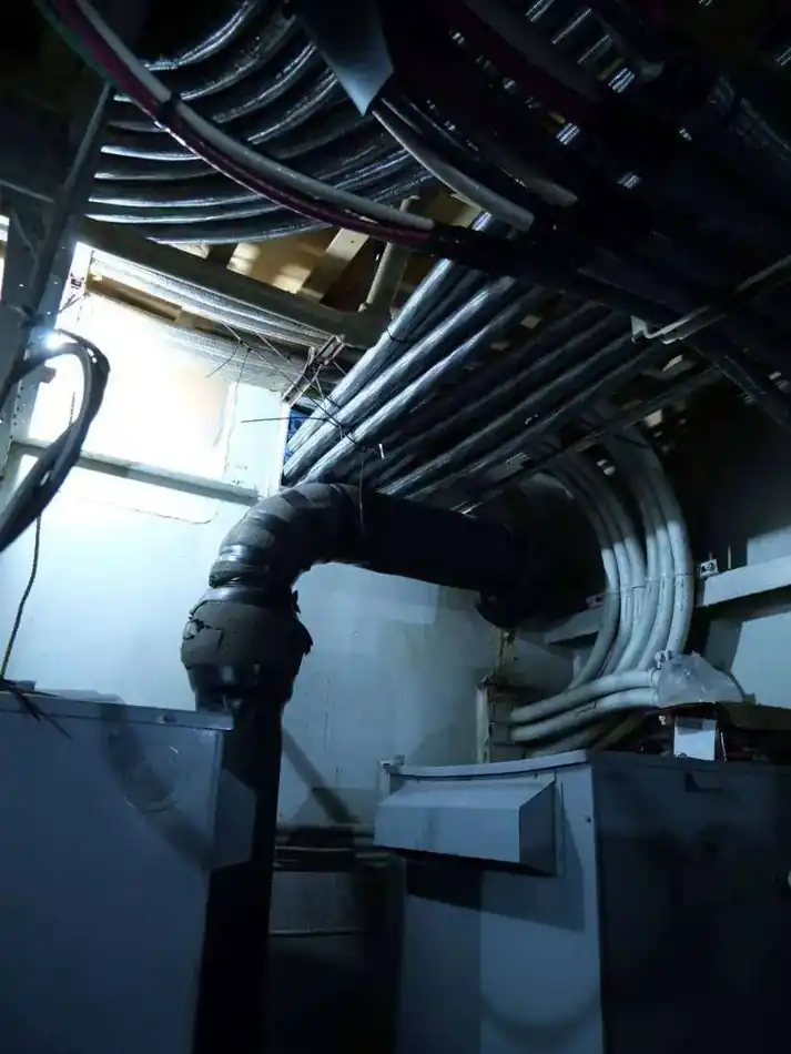 Electrical cable installation inside a vessel machinery space