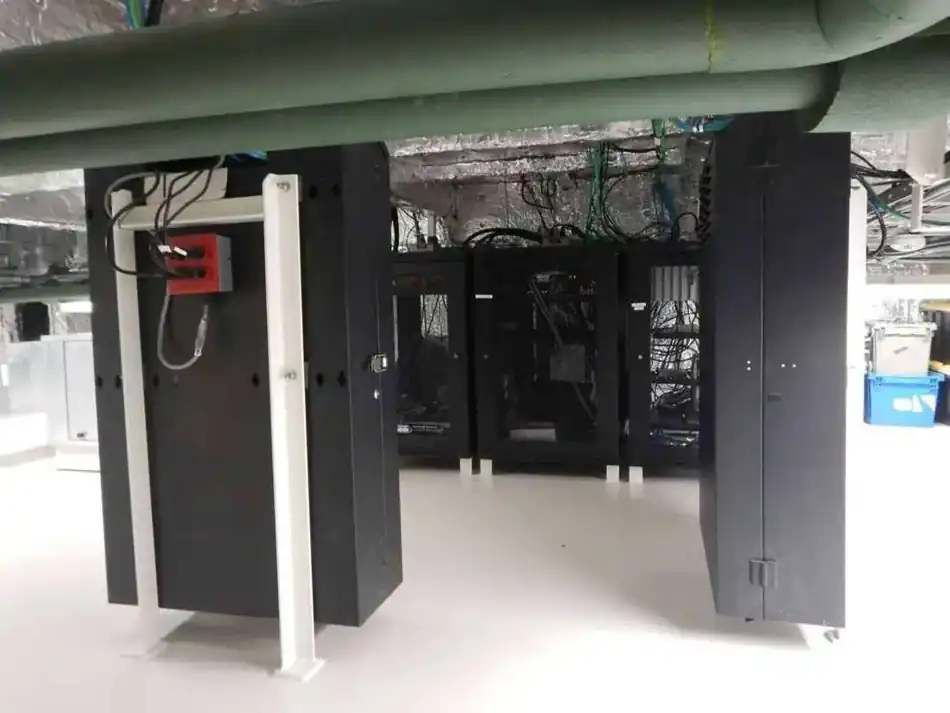 Mounted equipment racks and electrical system support area